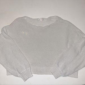 Lauren Conrad sweater, cute daisy patches